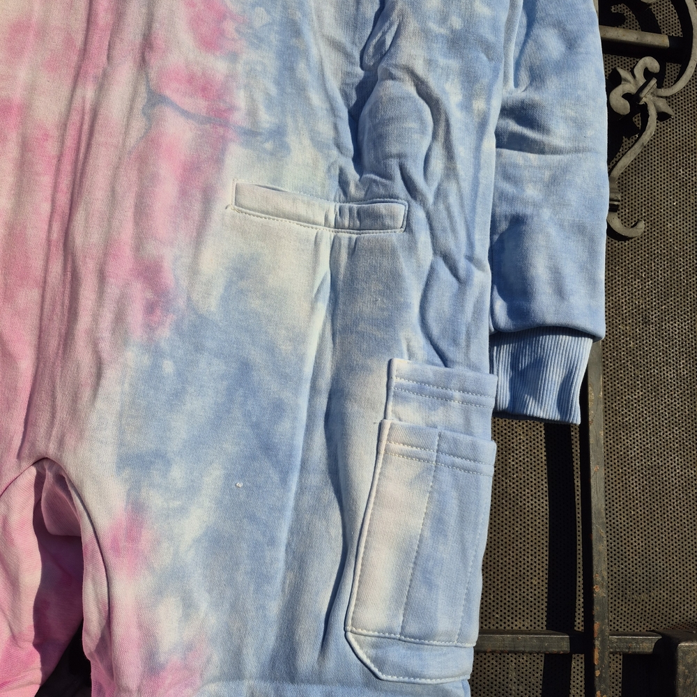 Colorful Tie-Dye Hooded Onesie - Picture 3 of 7
